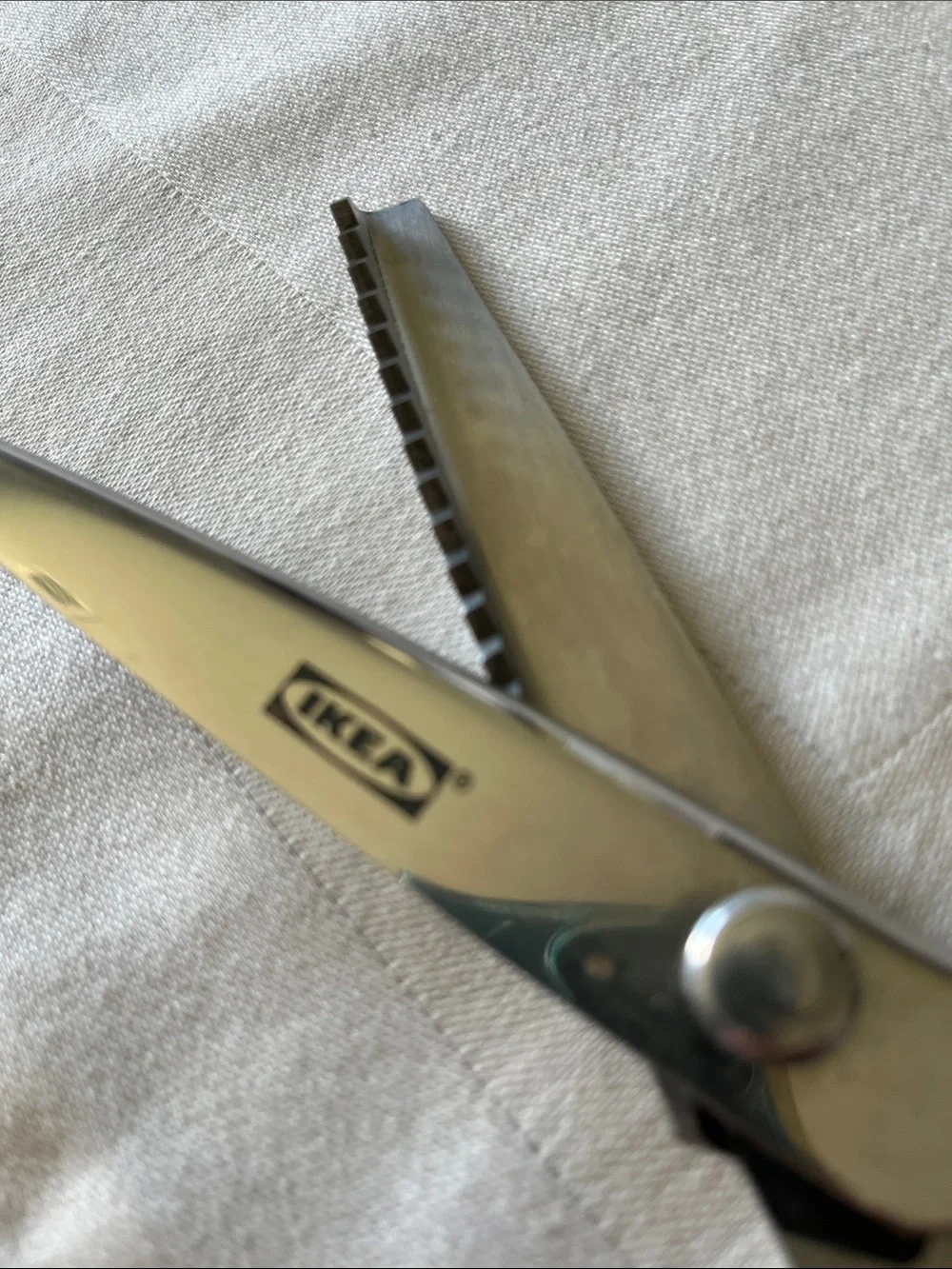 IKEA Black-Handled Pinking Shears Scissors